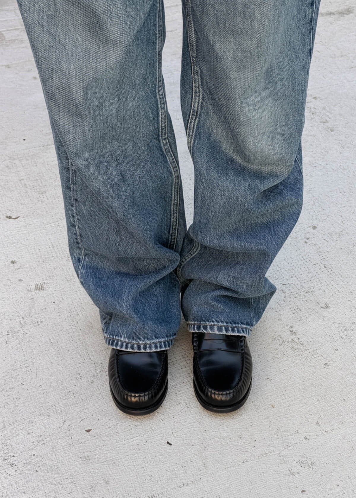 Rivet Black Leather Loafers Loafers ALOHAS