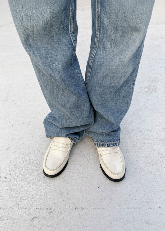 Rivet Zapatos de Cuero Color Crema-image