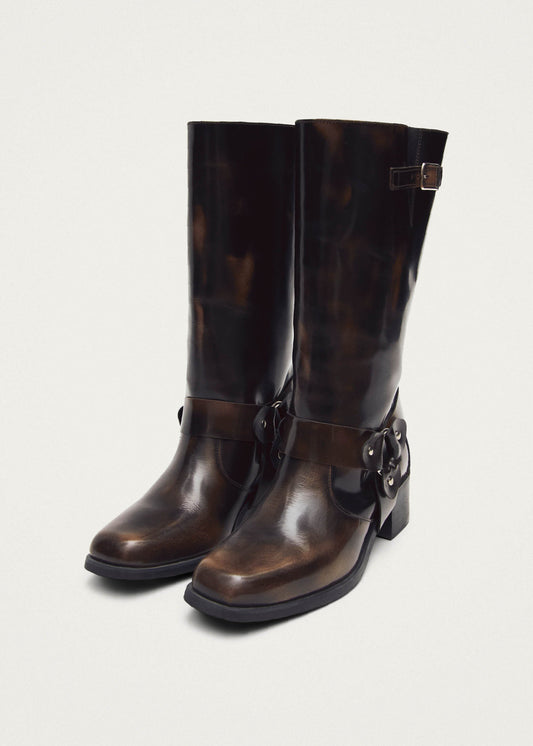 Rocky Brushed Brown Leather Boots-image