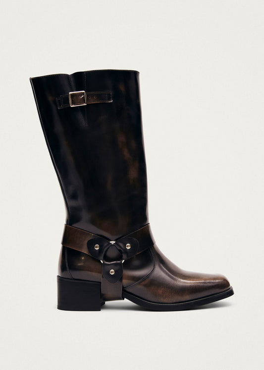 Rocky Brushed Brown Leather Boots-image