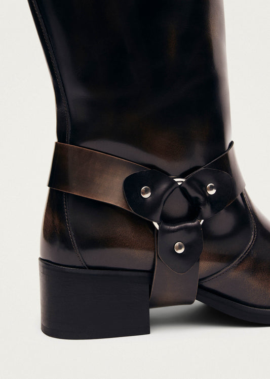 Rocky Brushed Brown Leather Boots-image