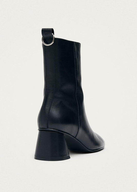Roebar Black Leather Ankle Boots-image