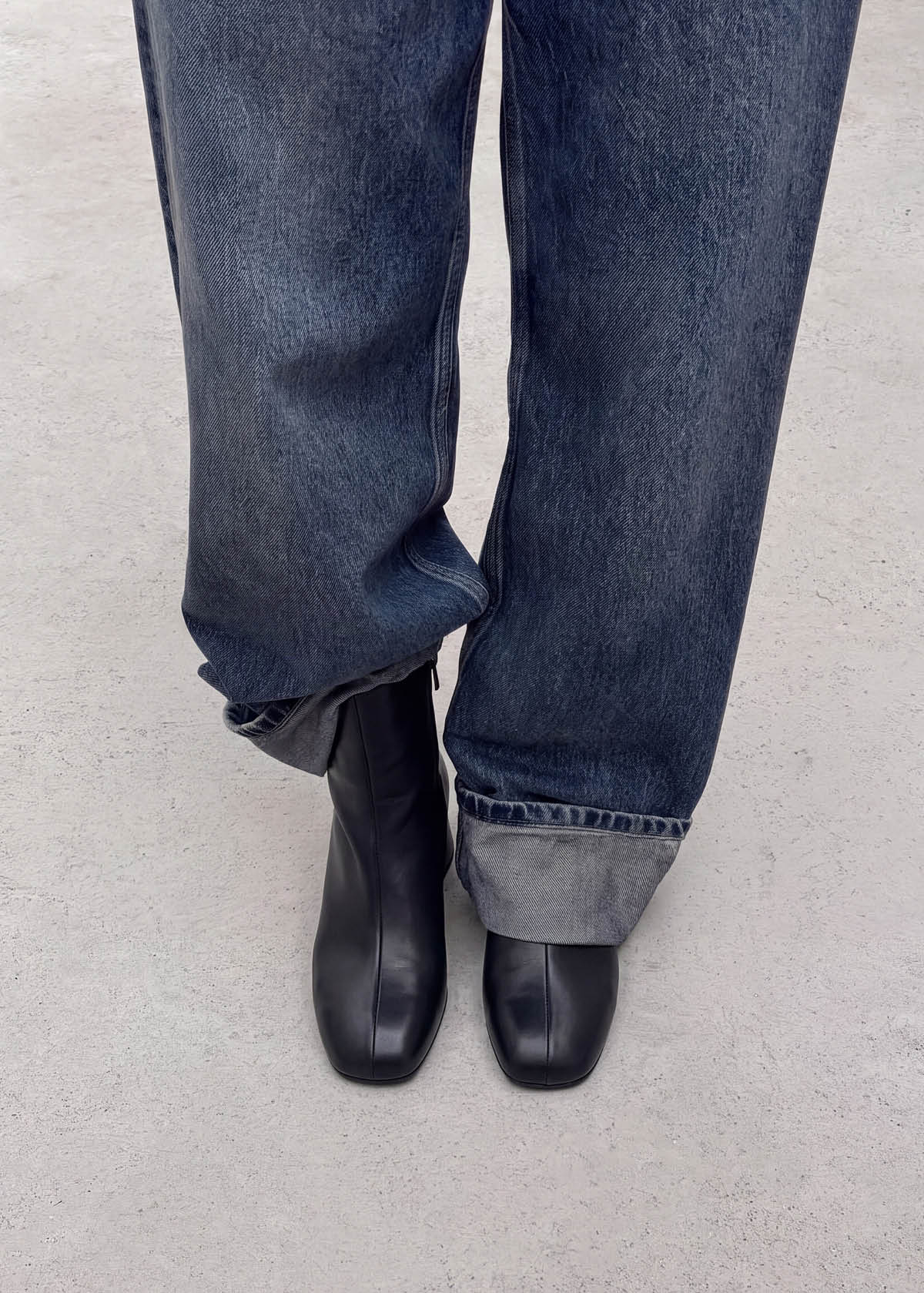Roebar Bottines En Cuir Noir