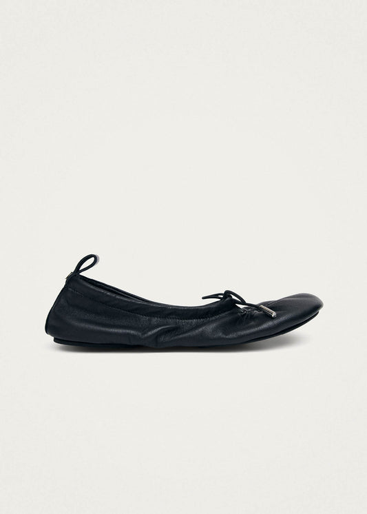Rosalind Barefoot Black Leather Ballet Flats-image
