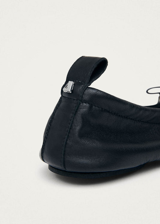 Rosalind Barefoot Black Leather Ballet Flats-image