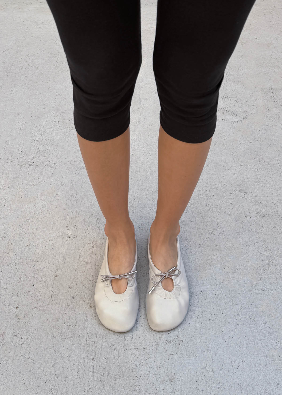 Rosalind Barefoot Cream Leather Ballet Flats