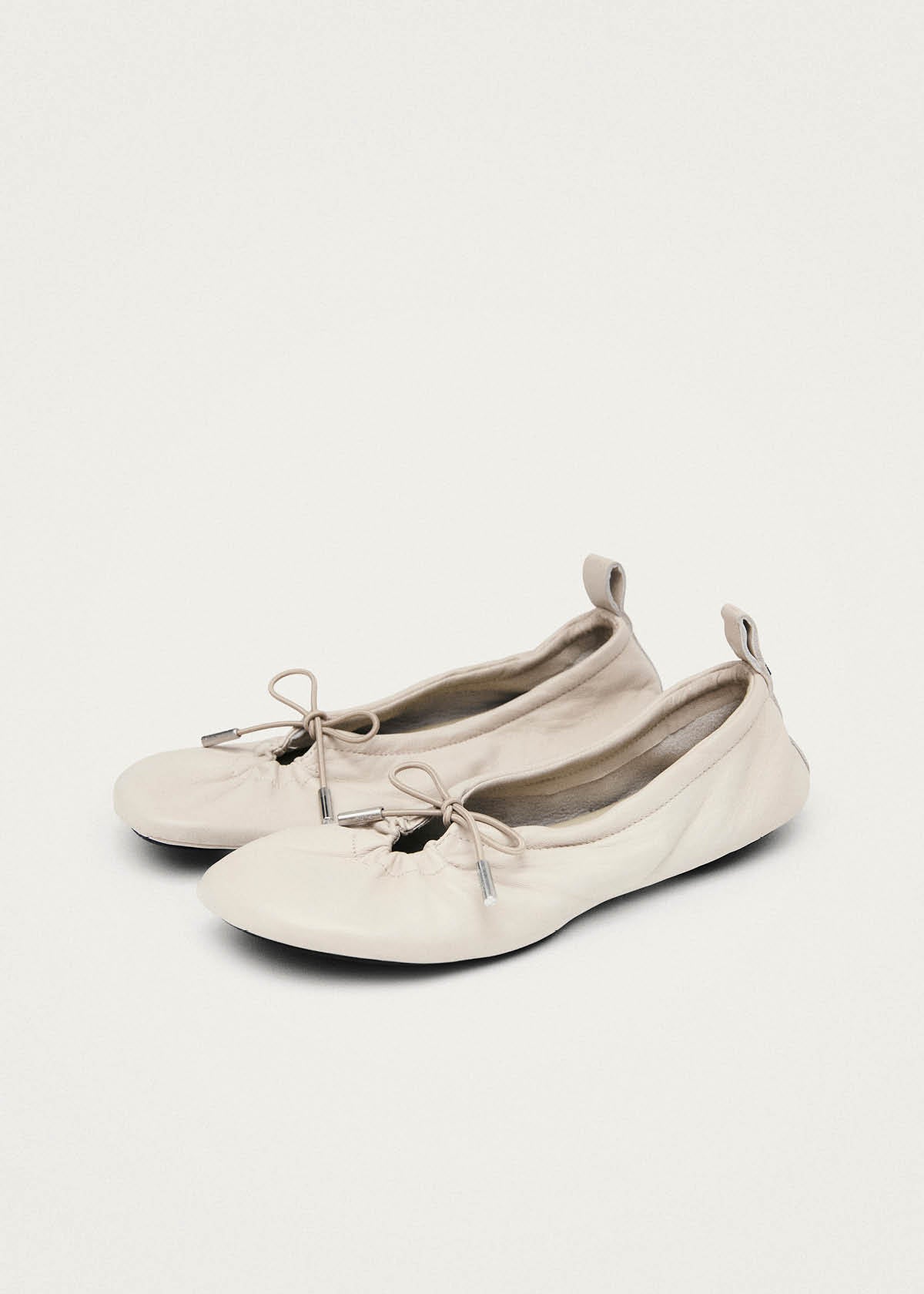 Rosalind Barefoot Cream Leather Ballet Flats