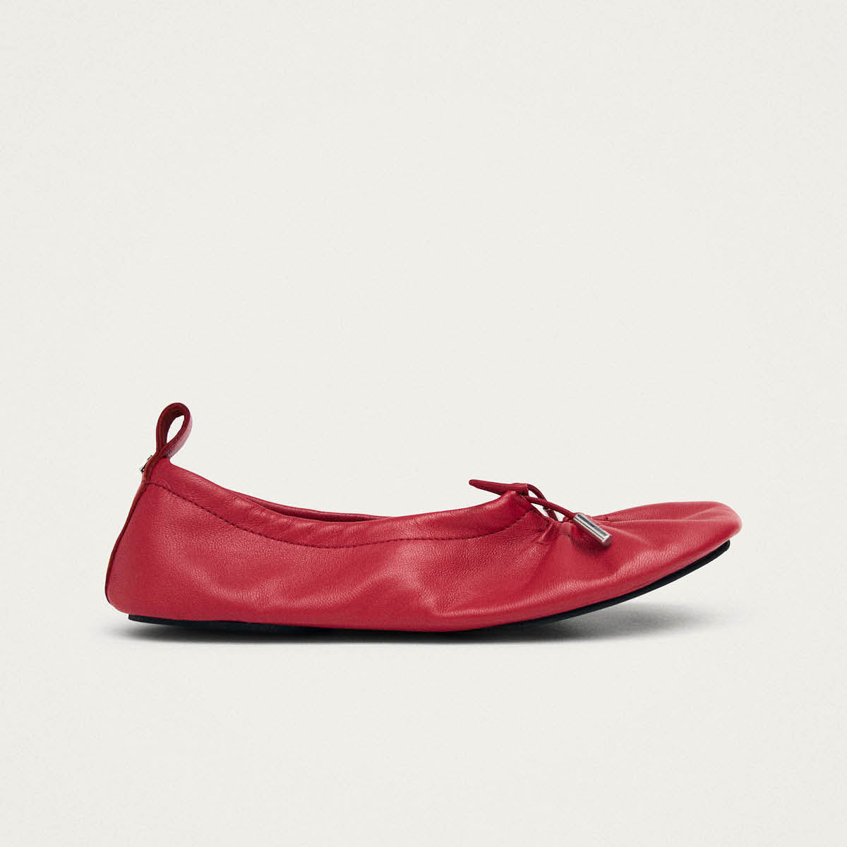 Rosalind Barefoot Ballerine in Pelle Rossa