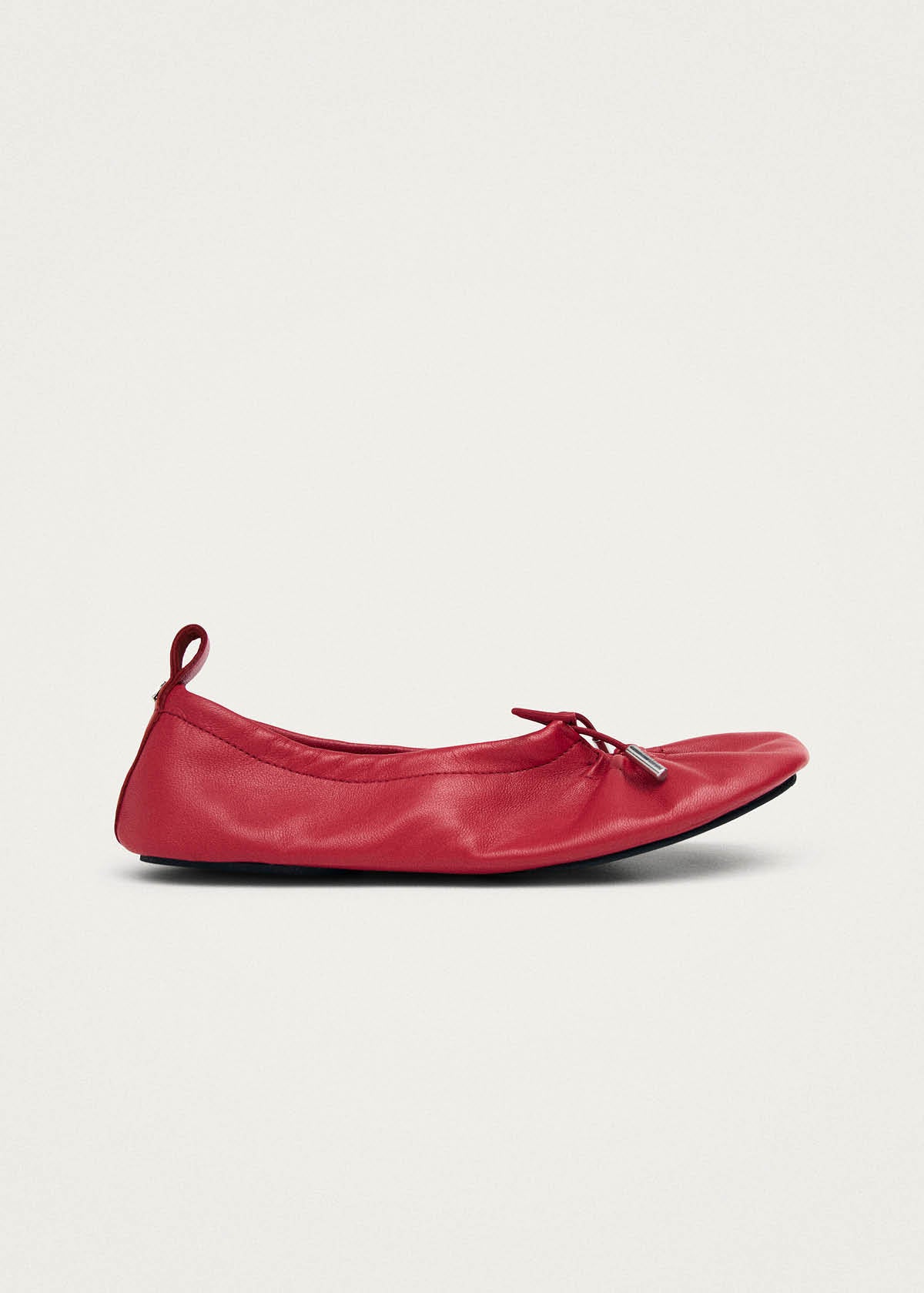 Rosalind Barefoot Ballerine in Pelle Rossa