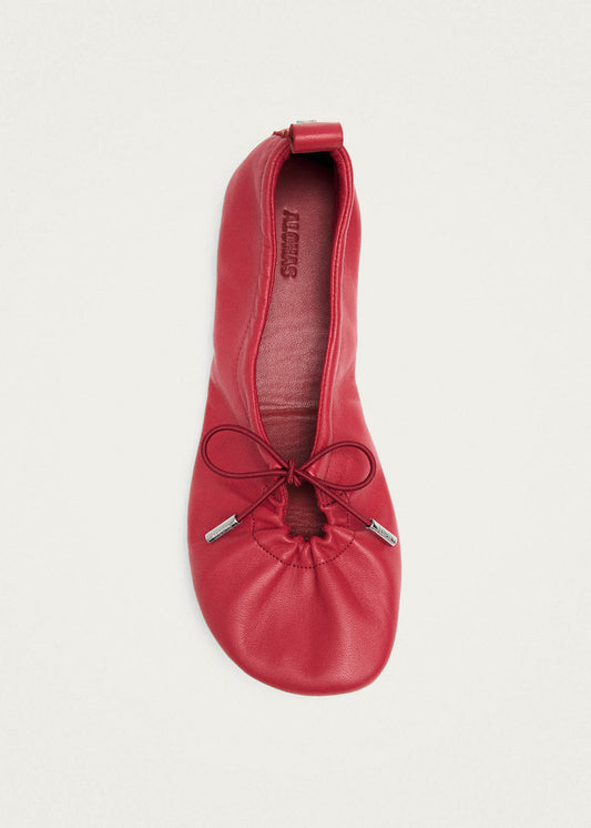 Rosalind Barefoot Rote Leder-Ballerinas-image