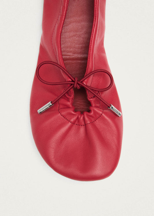 Rosalind Barefoot Red Leather Ballet Flats-image