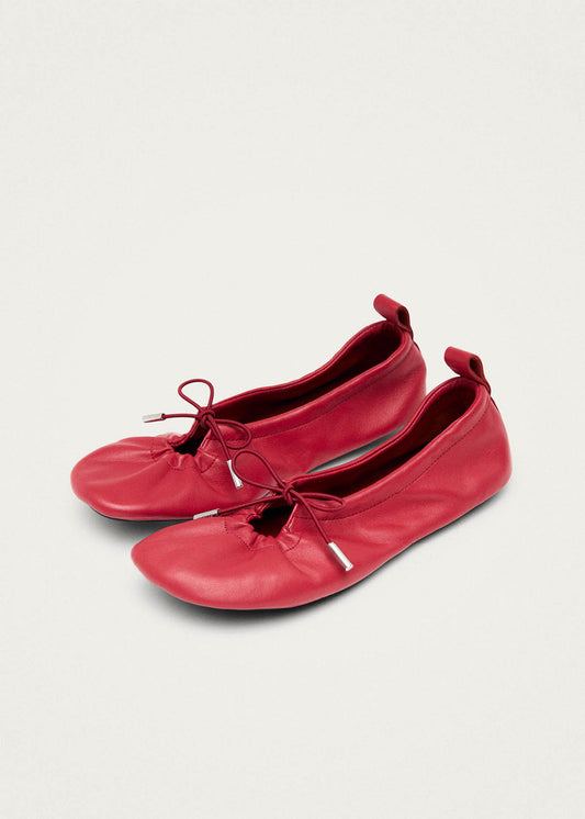Rosalind Barefoot Red Leather Ballet Flats-image
