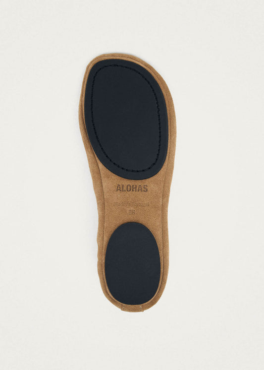Rosalind Barefoot Suede Sand Leather Ballet Flats-image