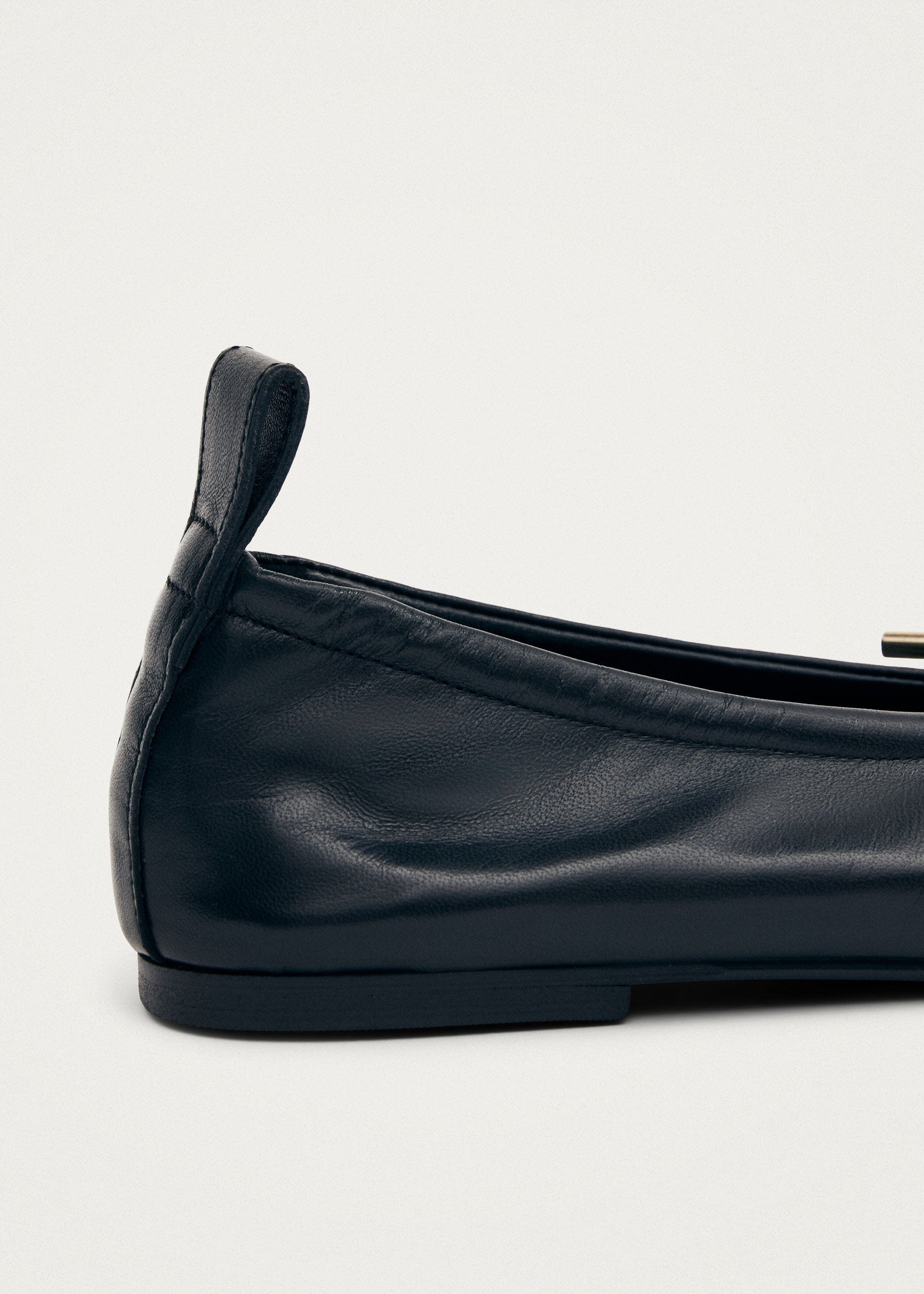Rosalind Black Leather Ballet Flats | ALOHAS