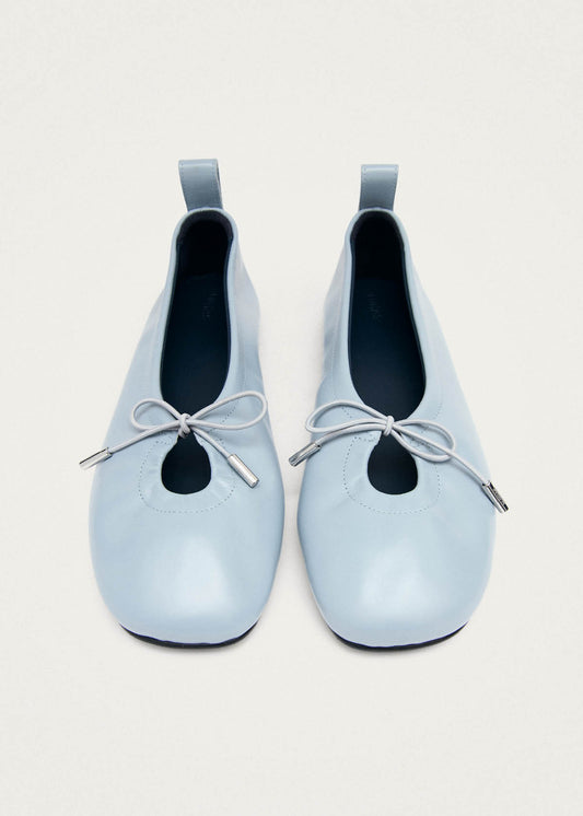 Rosalind Blue Leather Ballet Flats-image