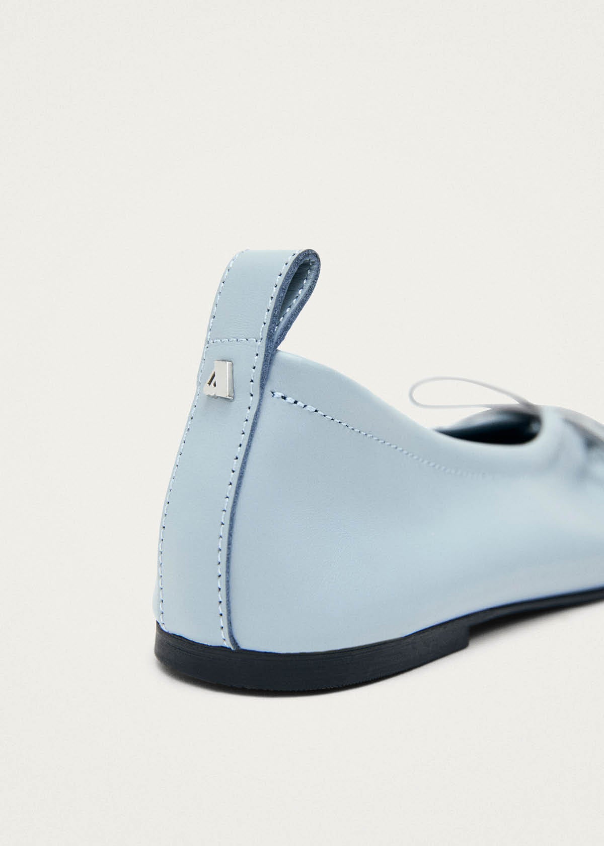 Rosalind Blue Leather Ballet Flats