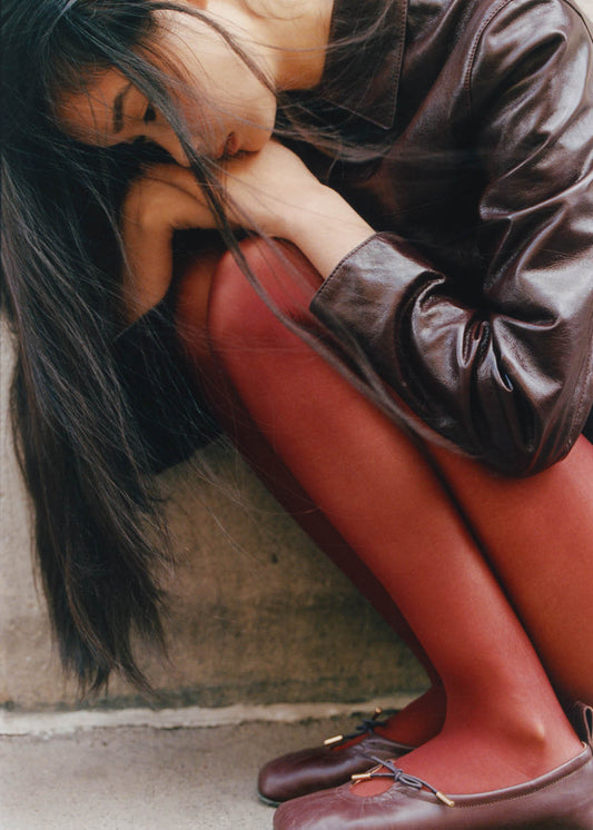 Rosalind Brown Leather Ballet Flats-image