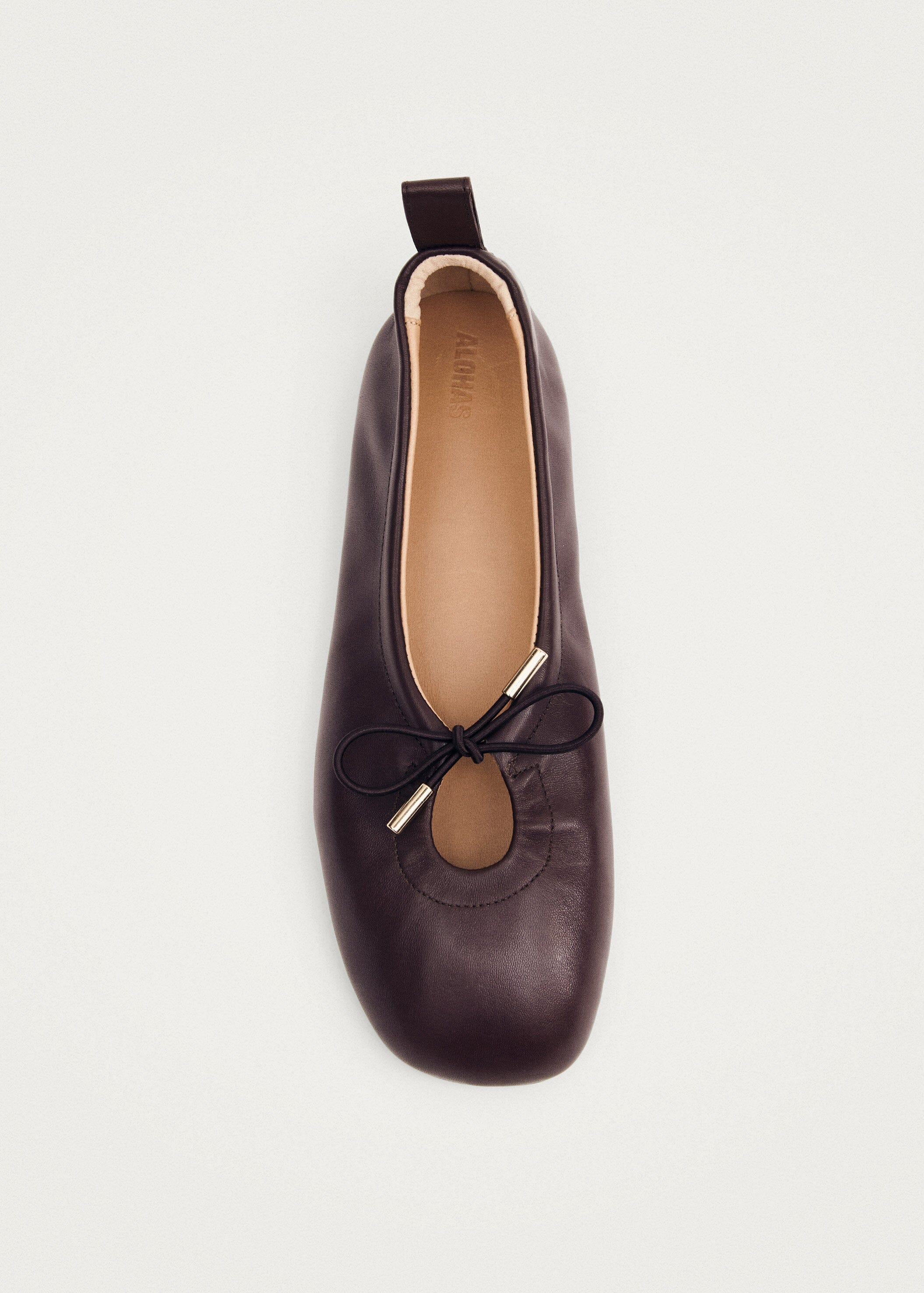 Rosalind Brown Leather Ballet Flats | ALOHAS