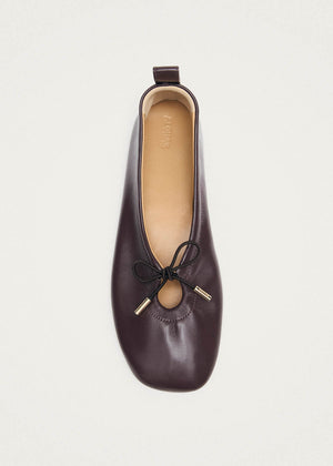 Rosalind Brown Leather Ballet Flats