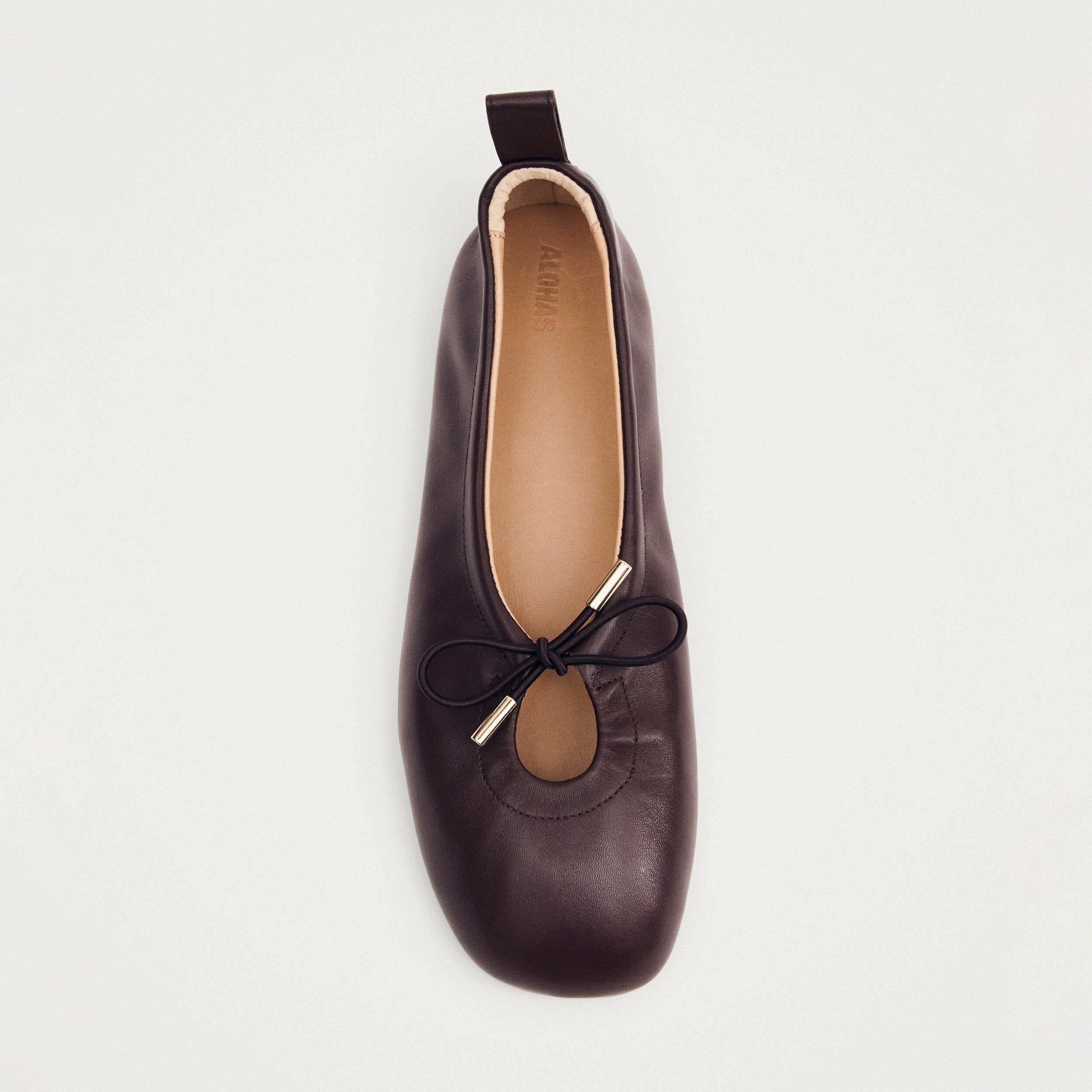 靴 ALOHAS Rosalind Brown Ballet Flats 37 Rosalind Brown Leather Ballet Flats | ALOHAS