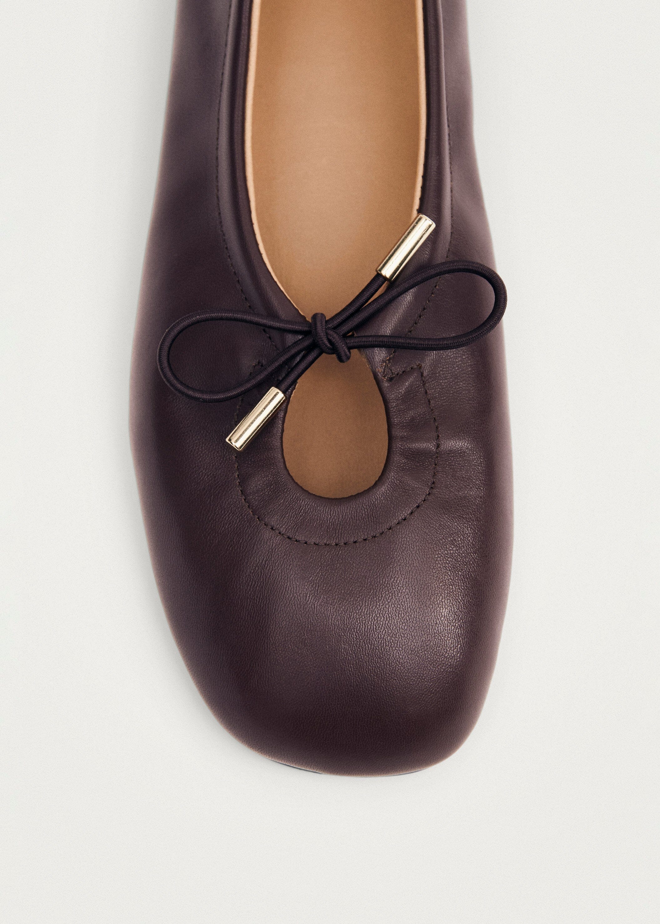 Rosalind Brown Leather Ballet Flats | ALOHAS
