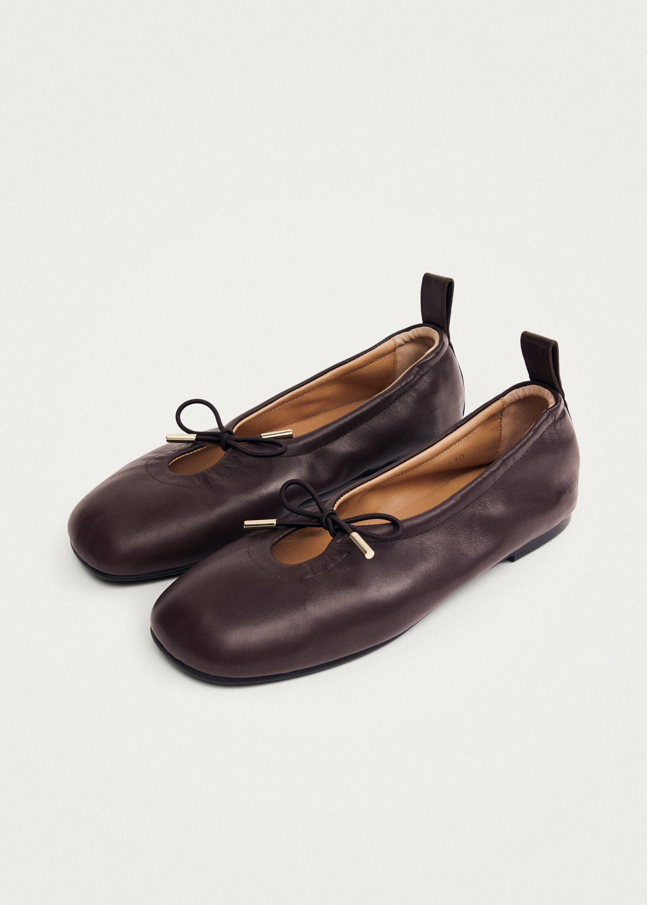 靴 ALOHAS Rosalind Brown Ballet Flats 37 Rosalind Brown Leather Ballet Flats | ALOHAS