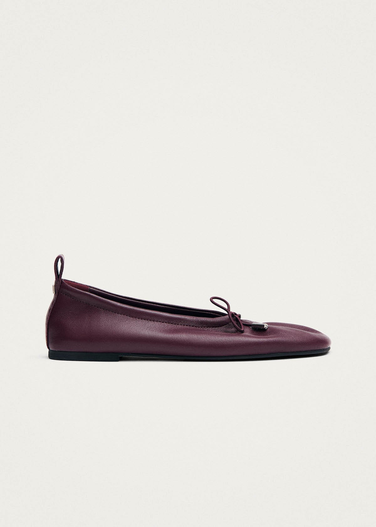 Rosalind Burgundy Leather Ballet Flats