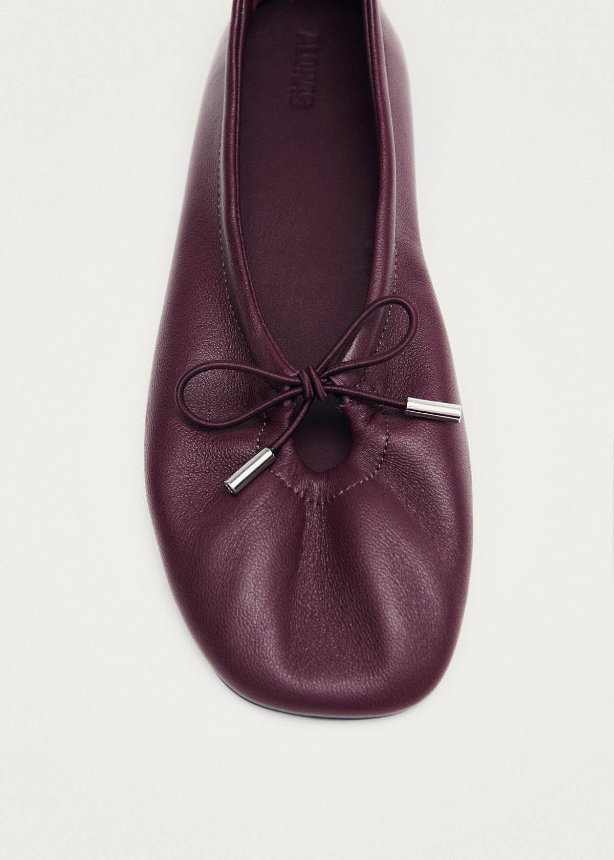 Rosalind Burgundy Leather Ballet Flats