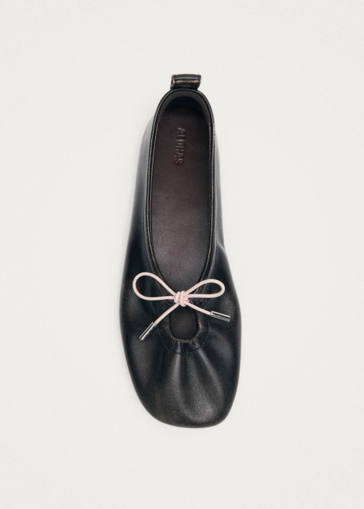 Rosalind Kontrast Vintage Effekt Braun Leder Ballerinas