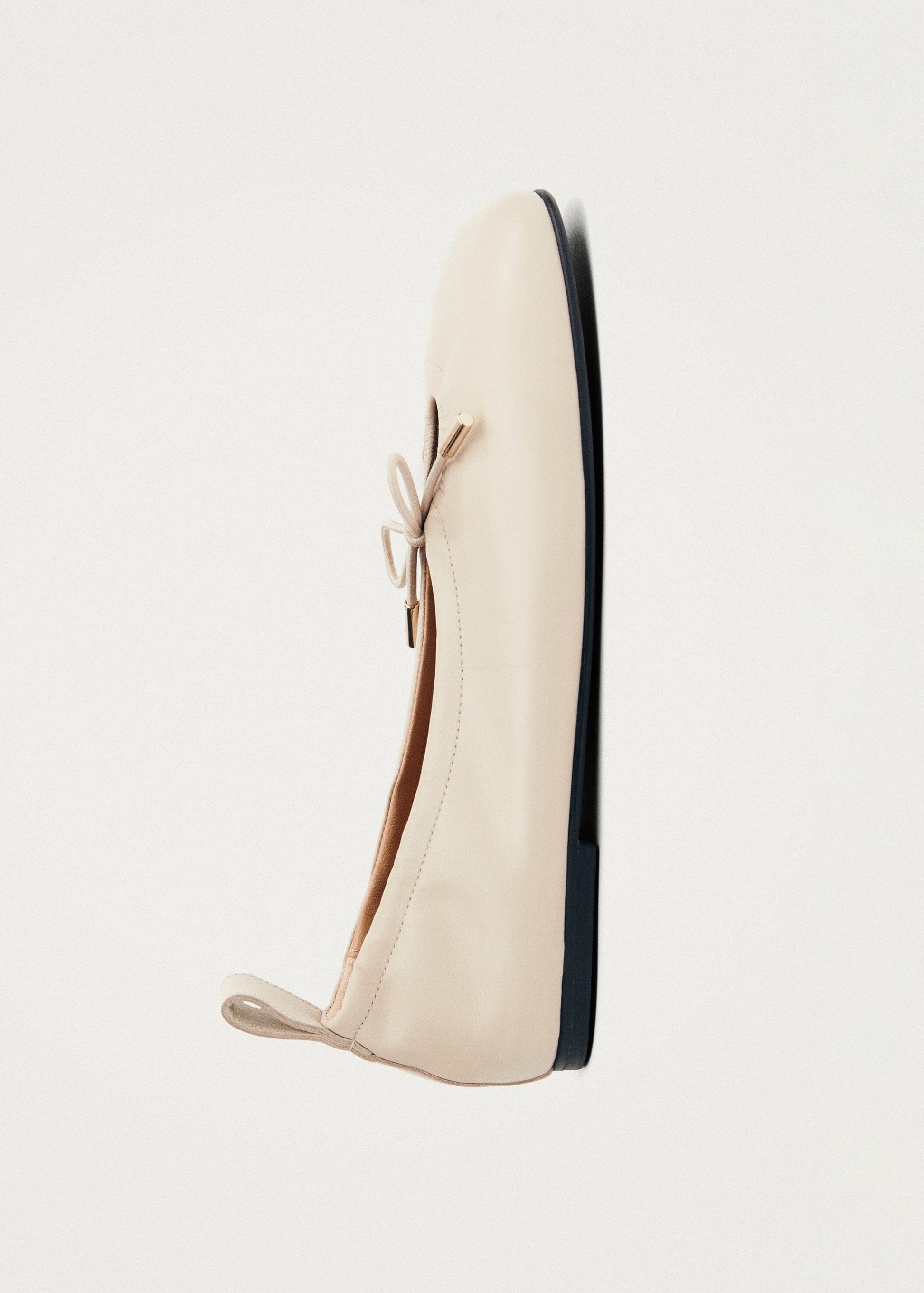 Rosalind Cream Leather Ballet Flats