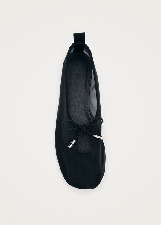 Rosalind Light Mesh Black Textile Ballet Flats
