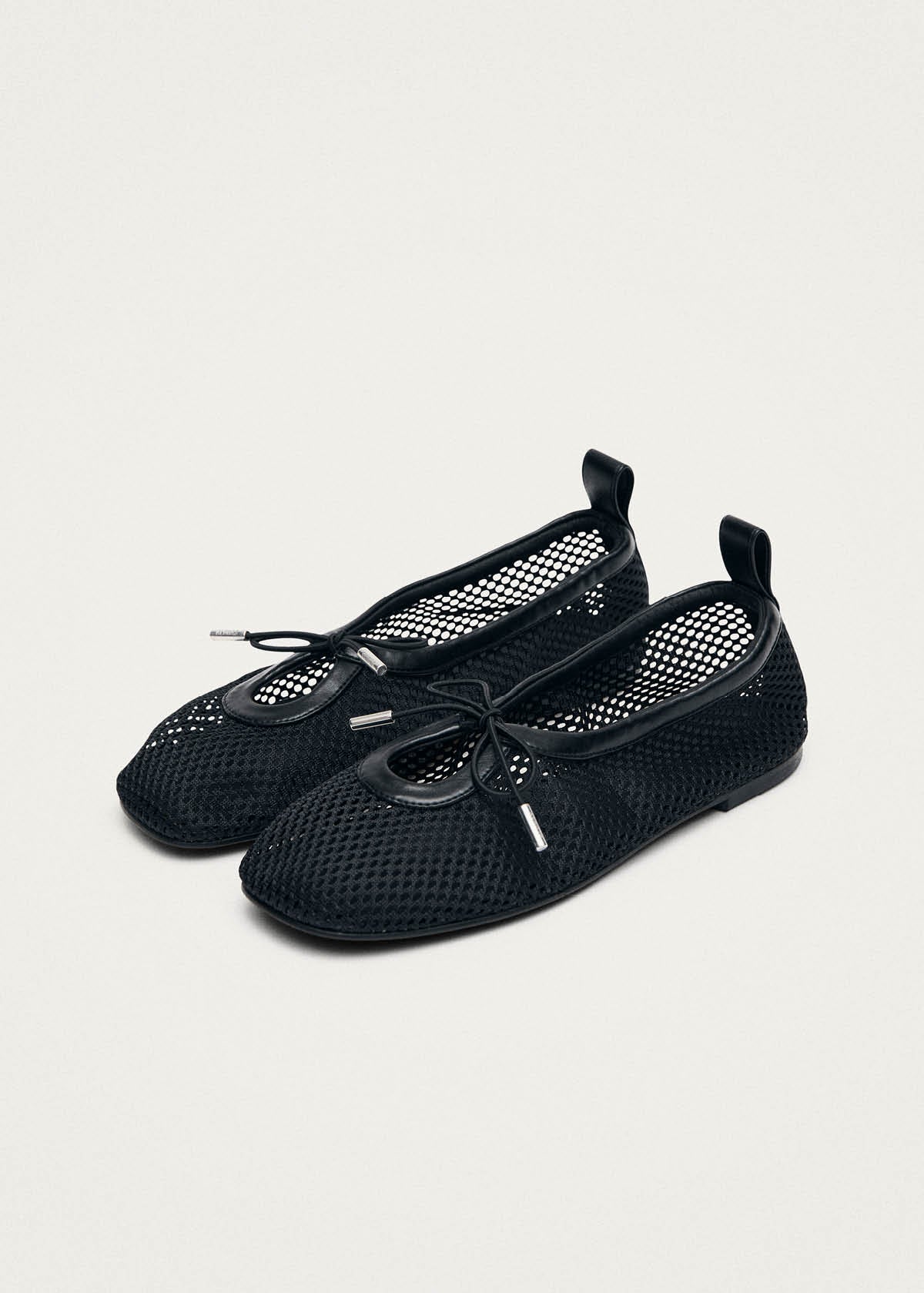 Rosalind Mesh Schwarze Ballerinas