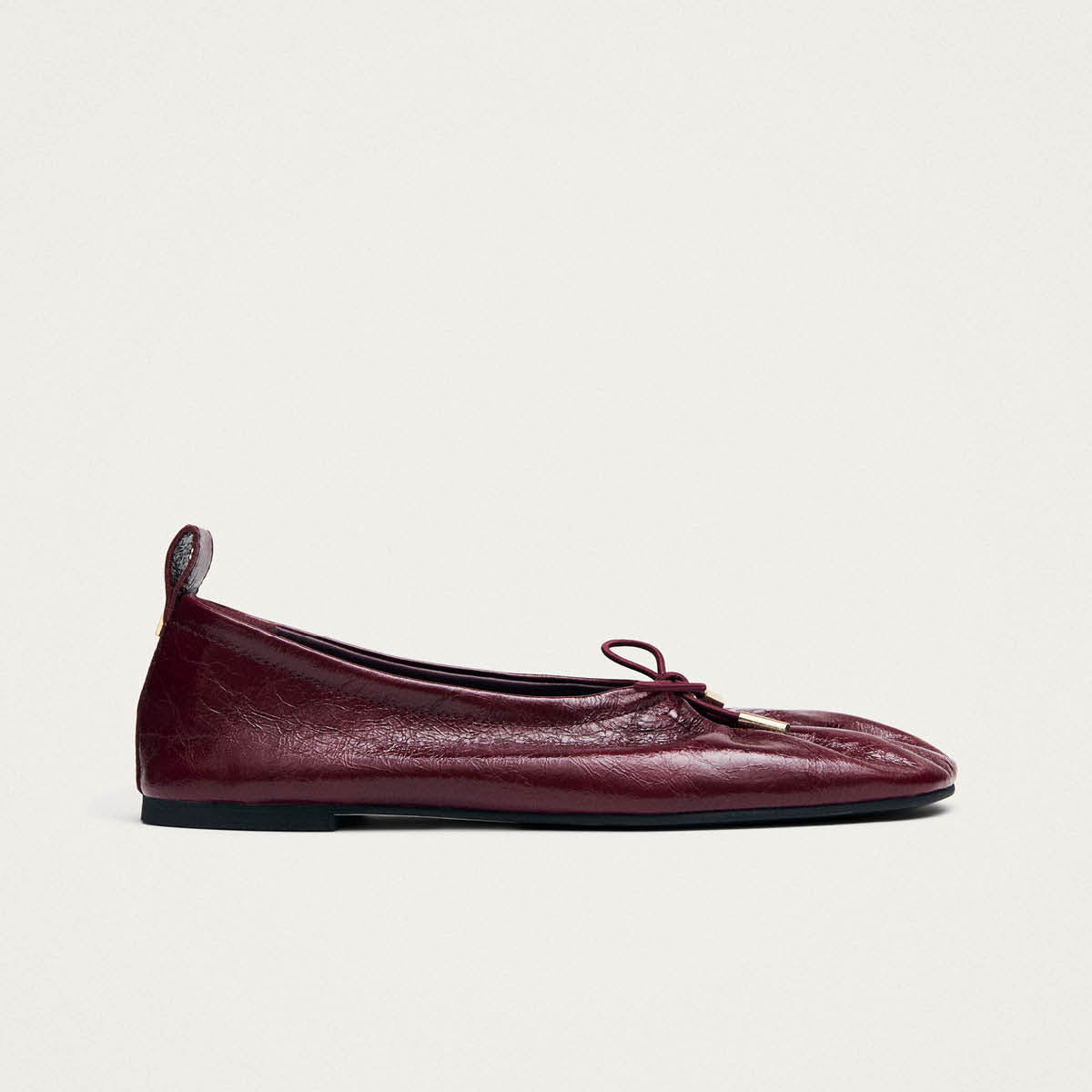 Rosalind Burgundy Patent Leather Ballet Flats