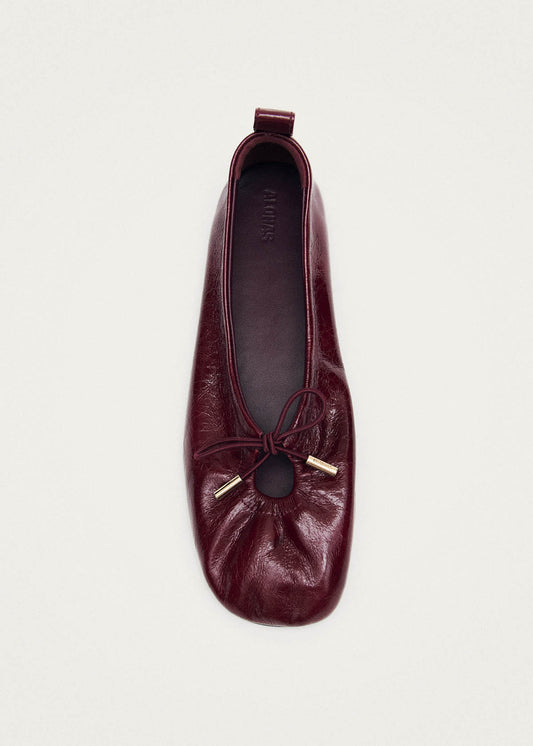 Rosalind Burgundy Patent Leather Ballet Flats