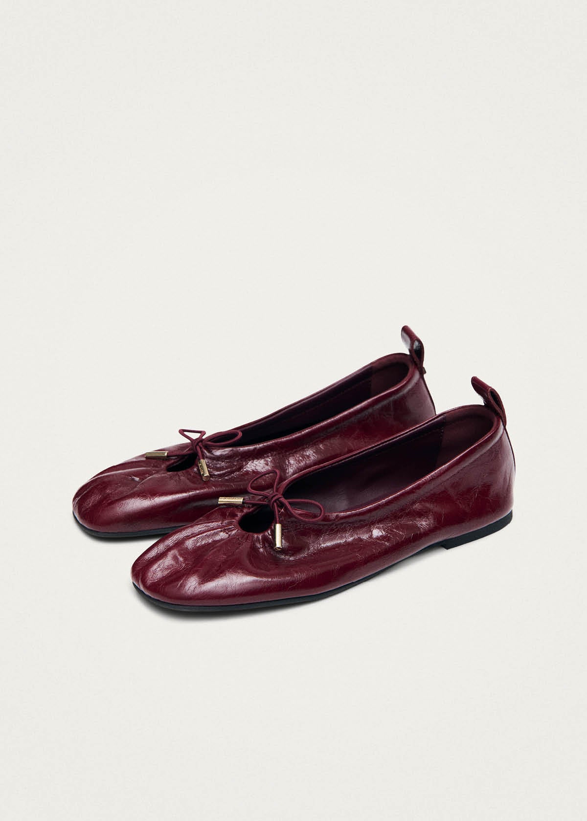 Rosalind Burgundy Patent Leather Ballet Flats