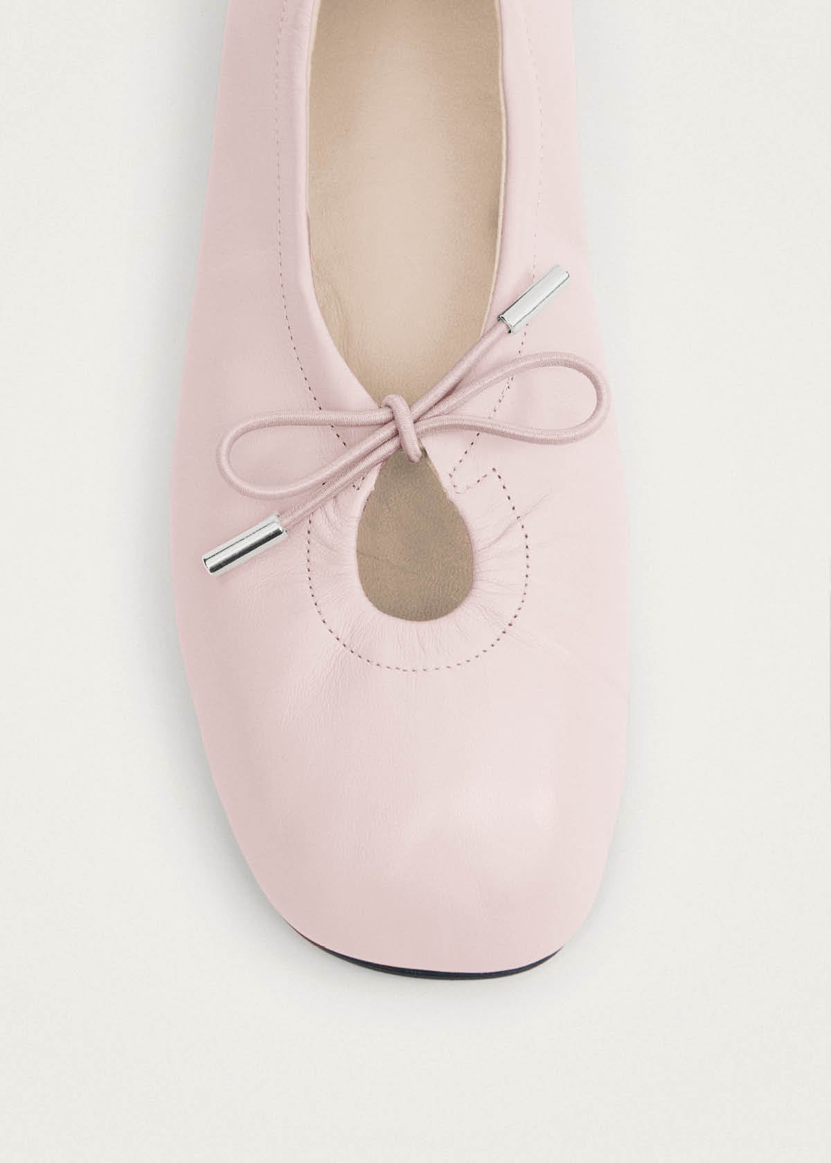 Rosalind Ballerinas aus blassrosa Leder