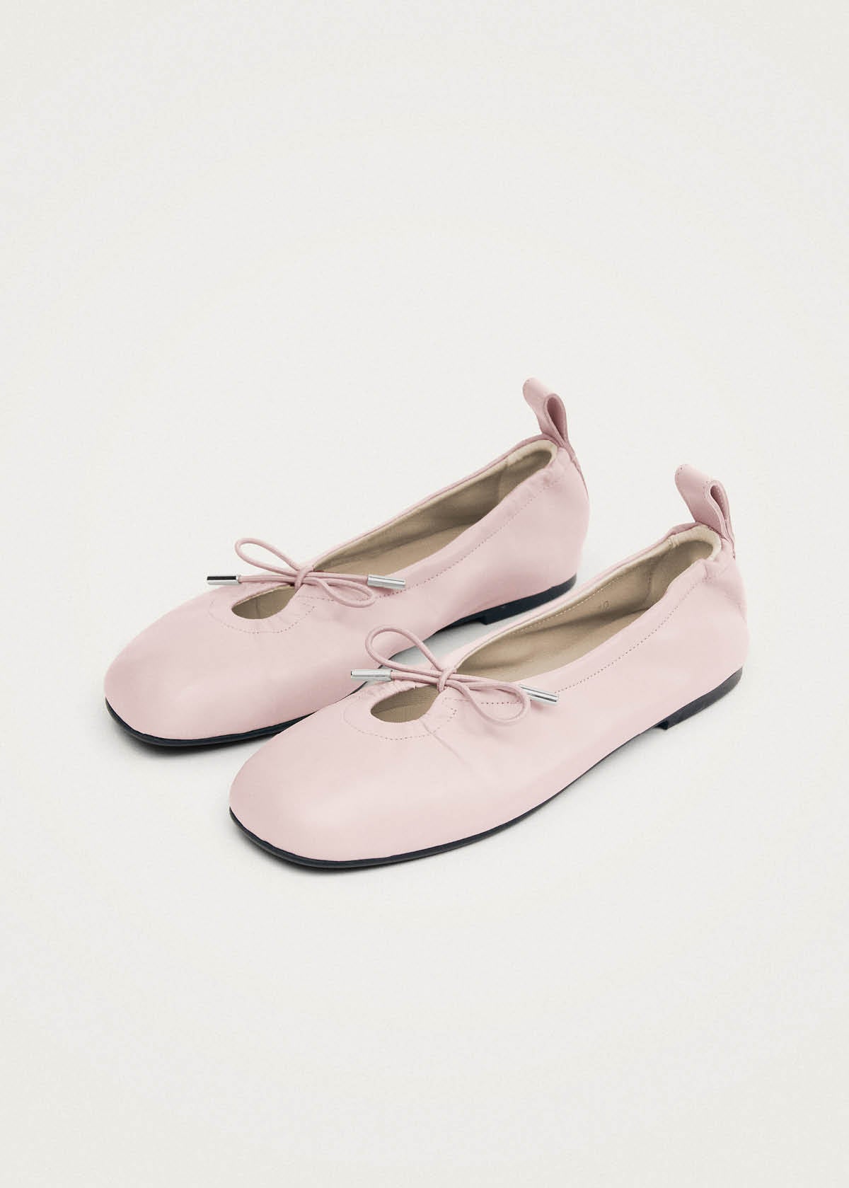 Rosalind Ballerinas aus blassrosa Leder