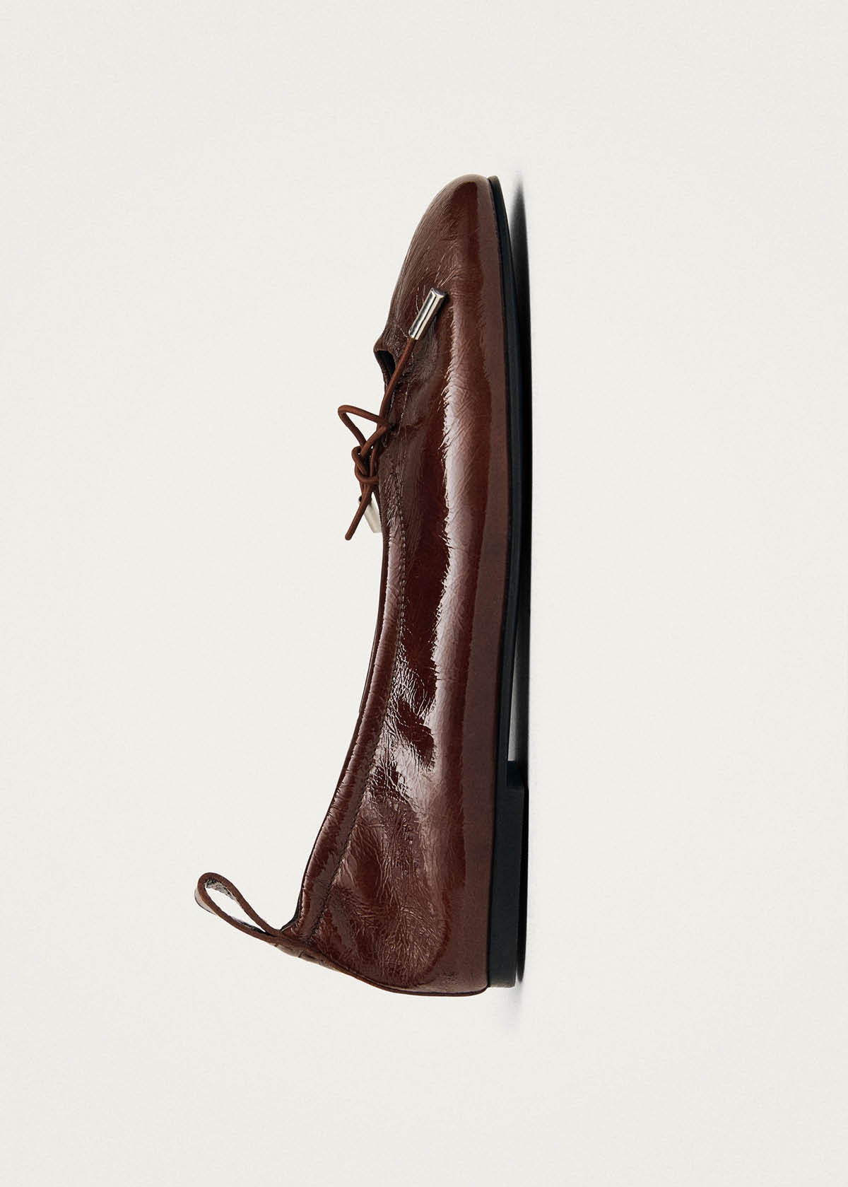 Rosalind Bailarinas de Cuero Color Marrón en Charol