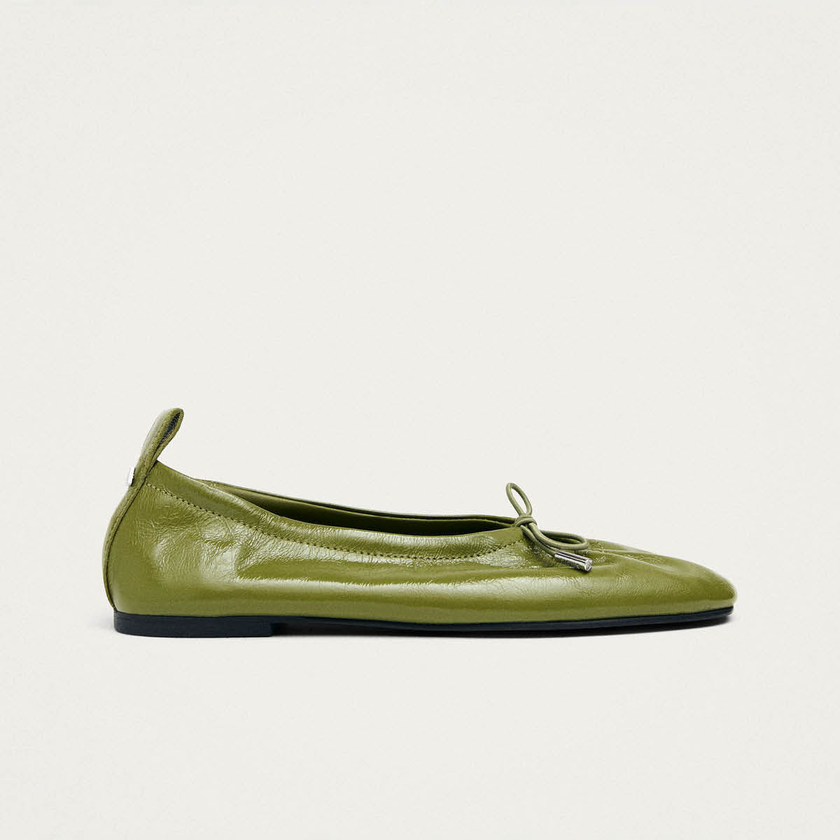 Rosalind Ballerines en Cuir Verni Vert