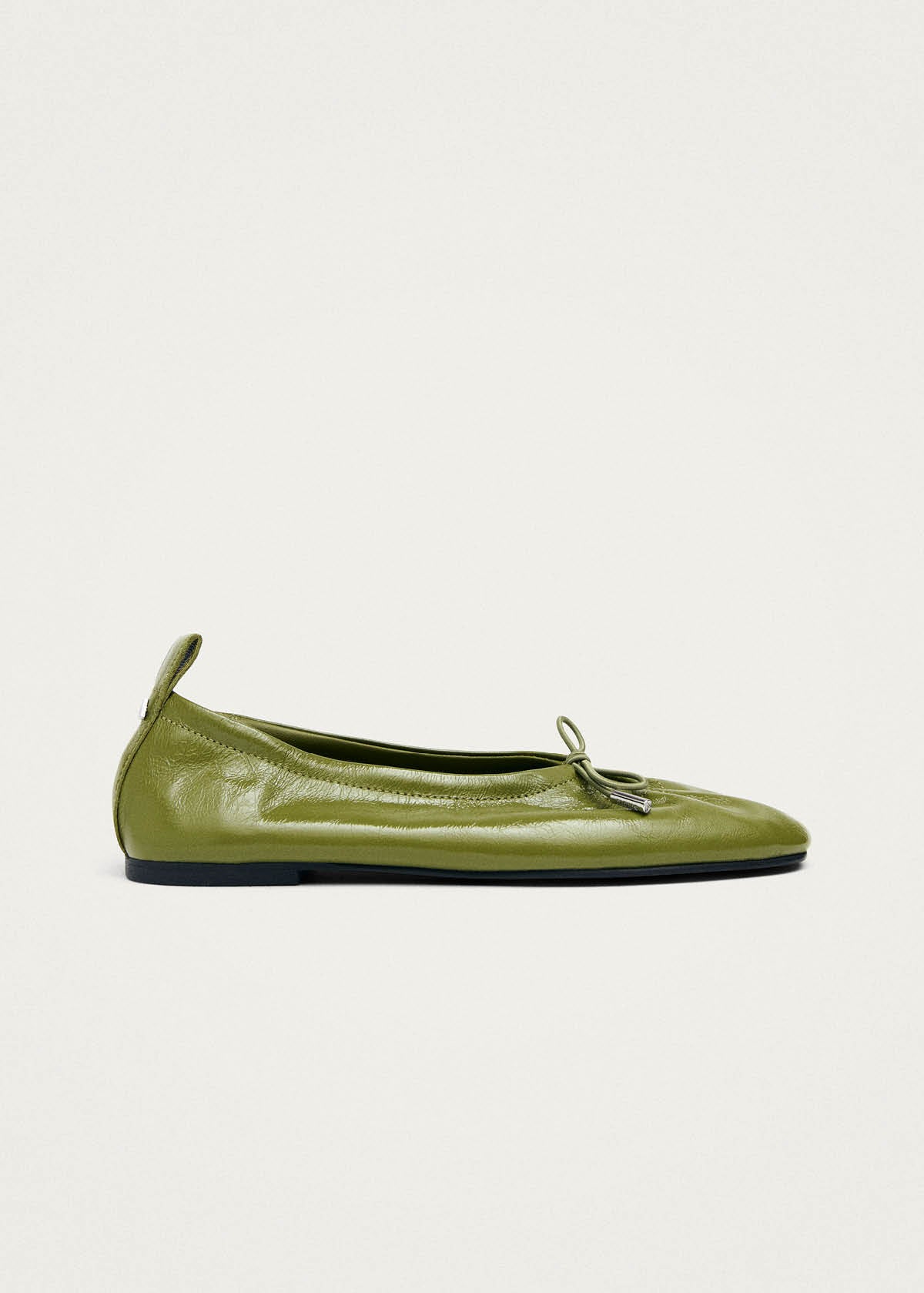Rosalind Ballerines en Cuir Verni Vert