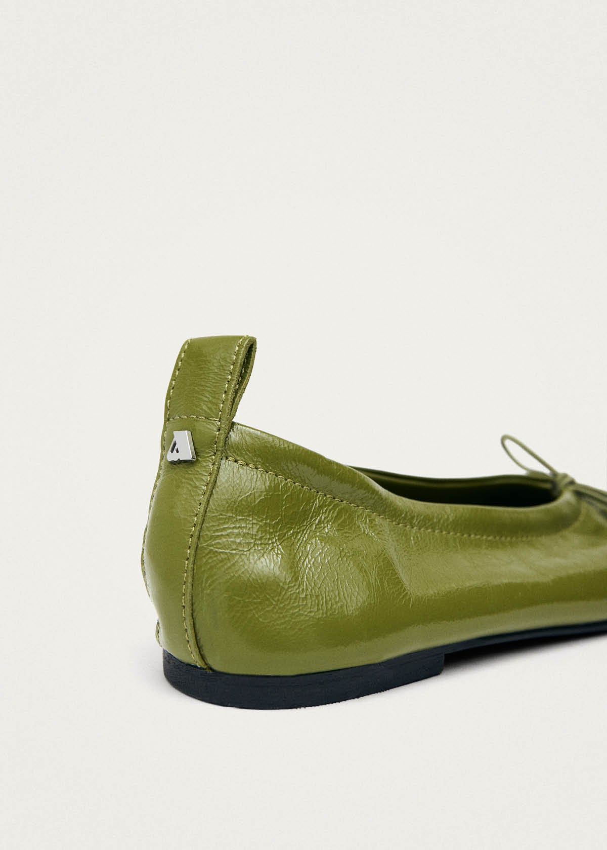 Rosalind Ballerines en Cuir Verni Vert