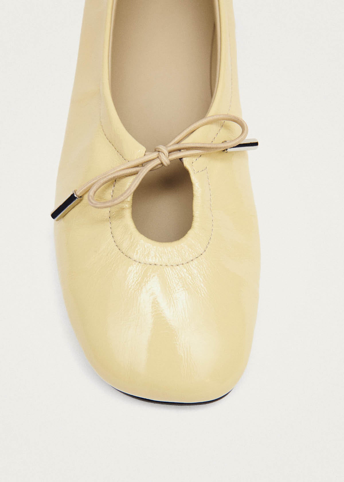 Rosalind Patent Vanilla Leather Ballet Flats | ALOHAS