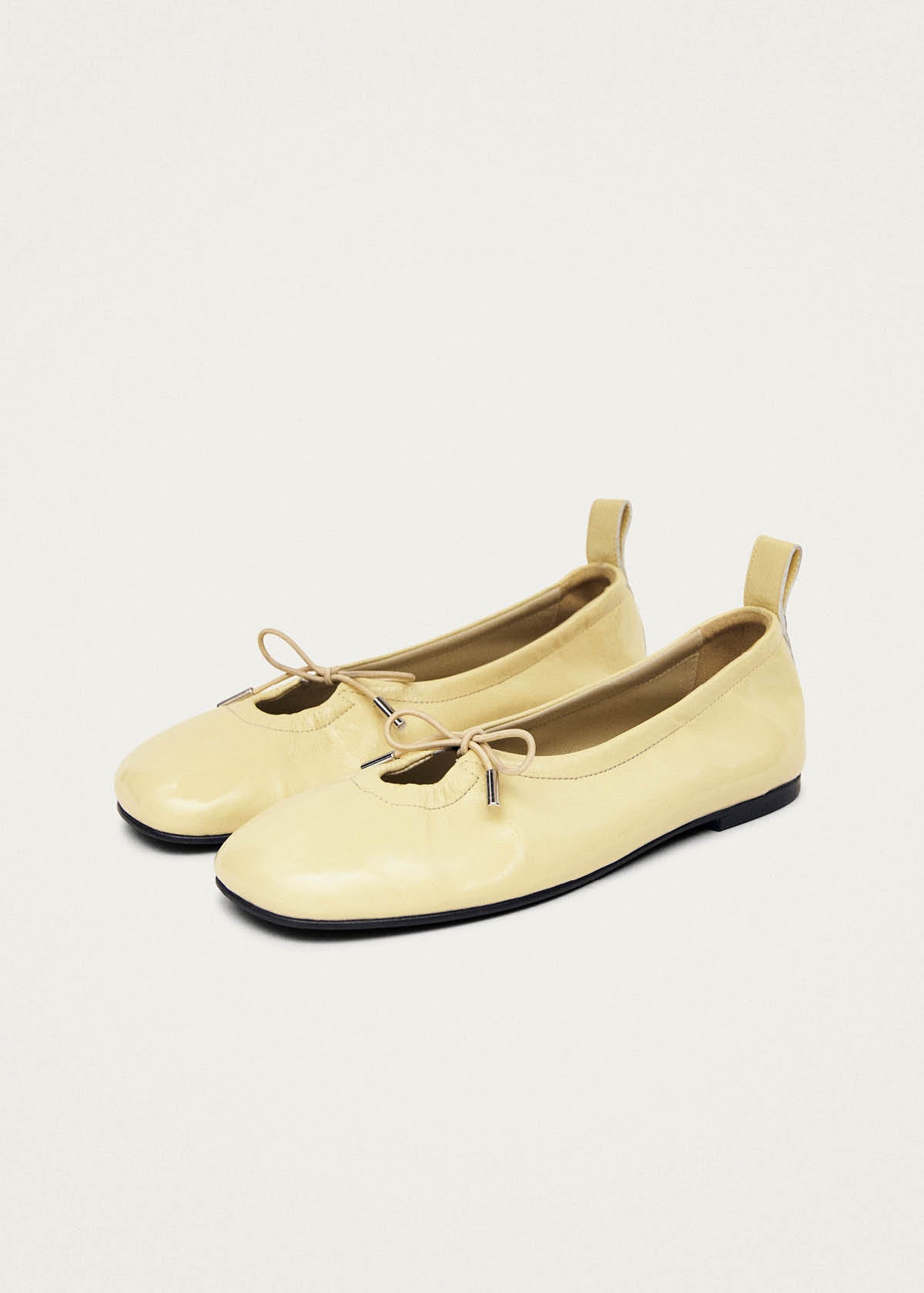 Rosalind Patent Vanilla Leather Ballet Flats | ALOHAS