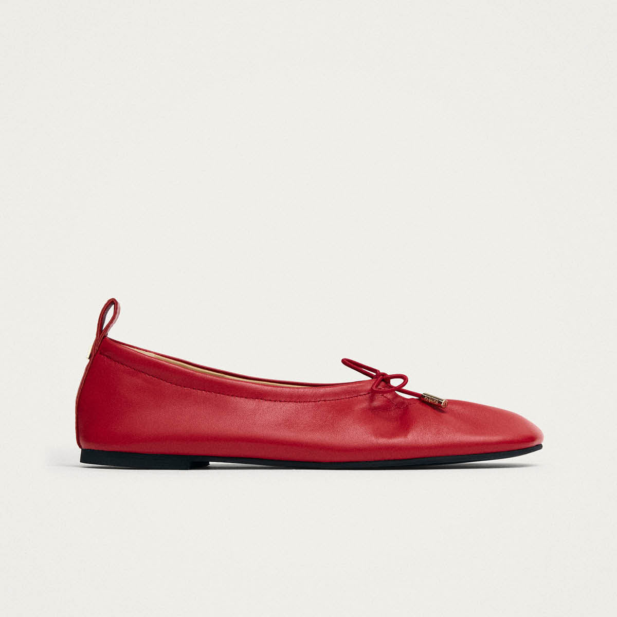 Rosalind Red Leather Ballet Flats