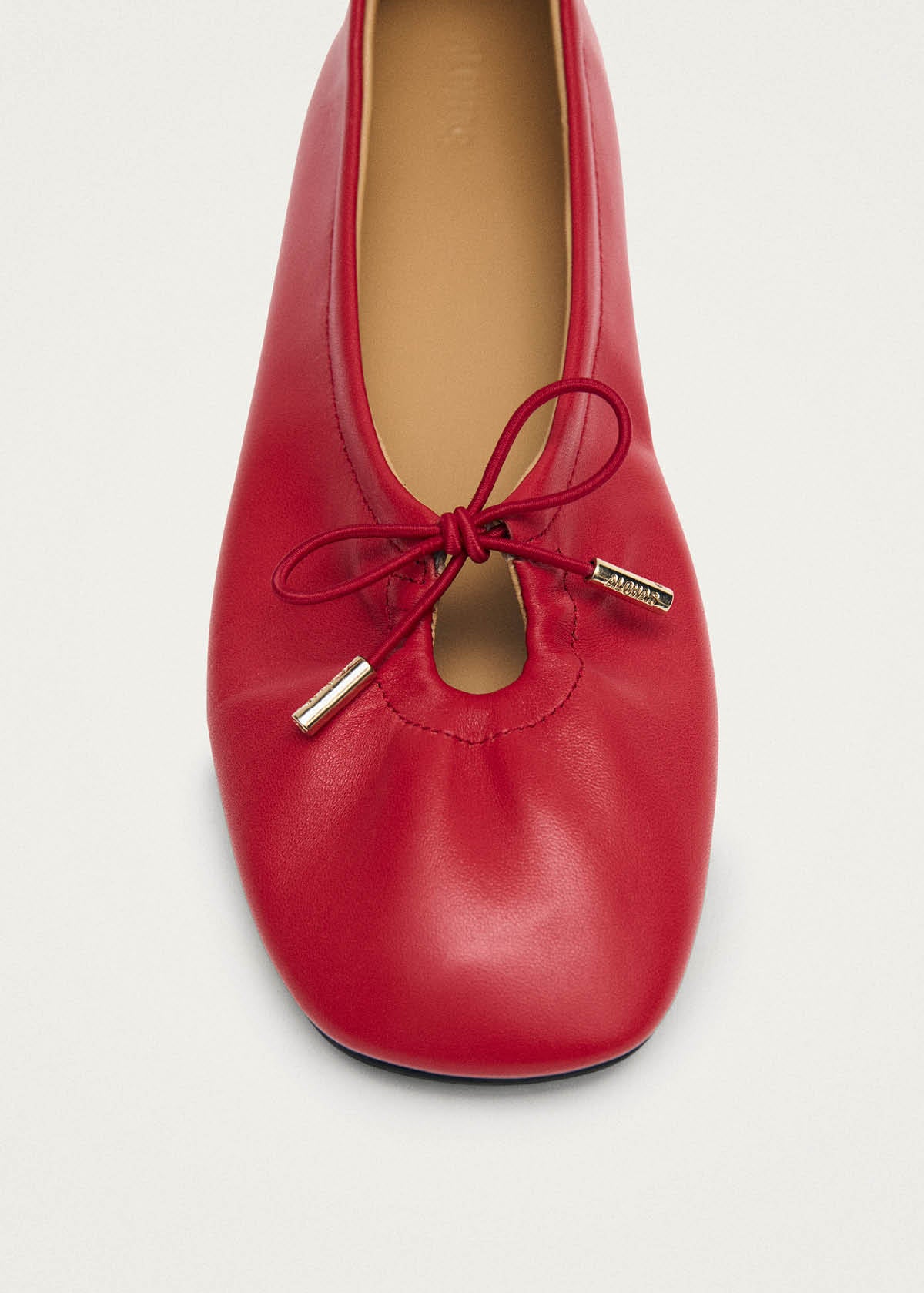 Rosalind Red Leather Ballet Flats