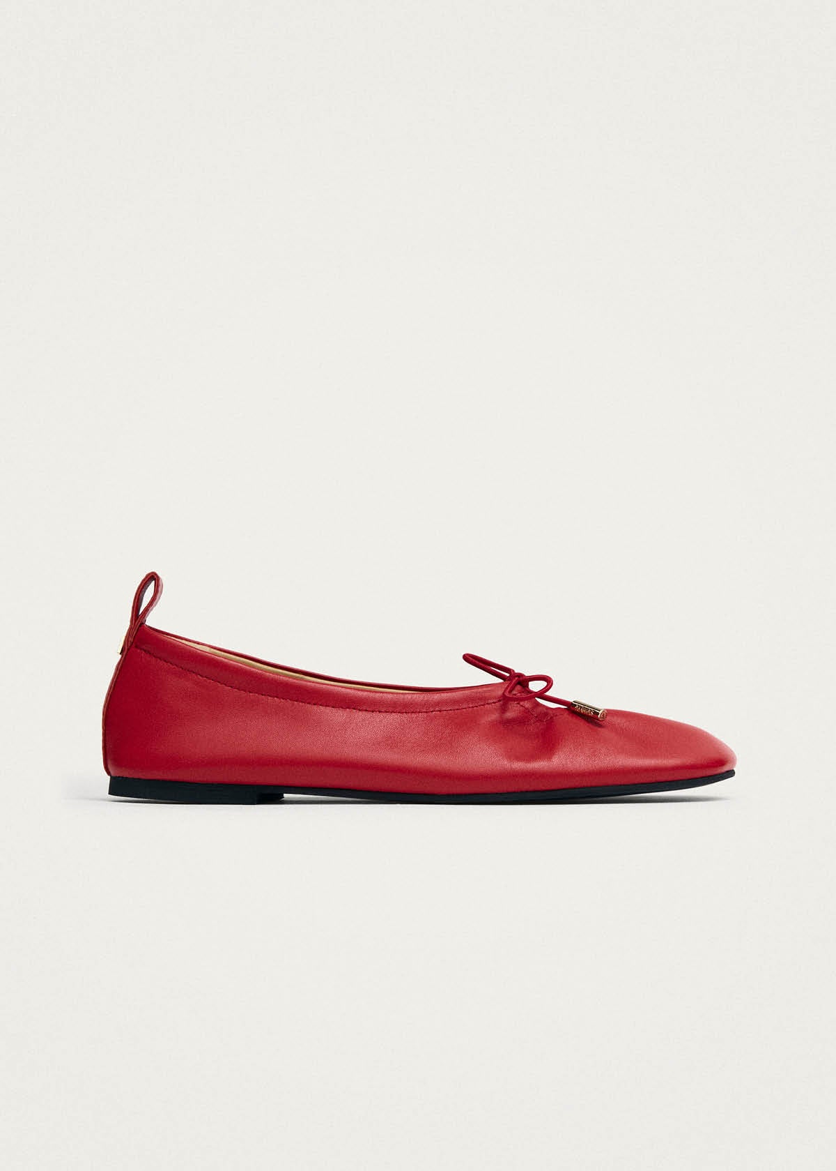 Rosalind Red Leather Ballet Flats
