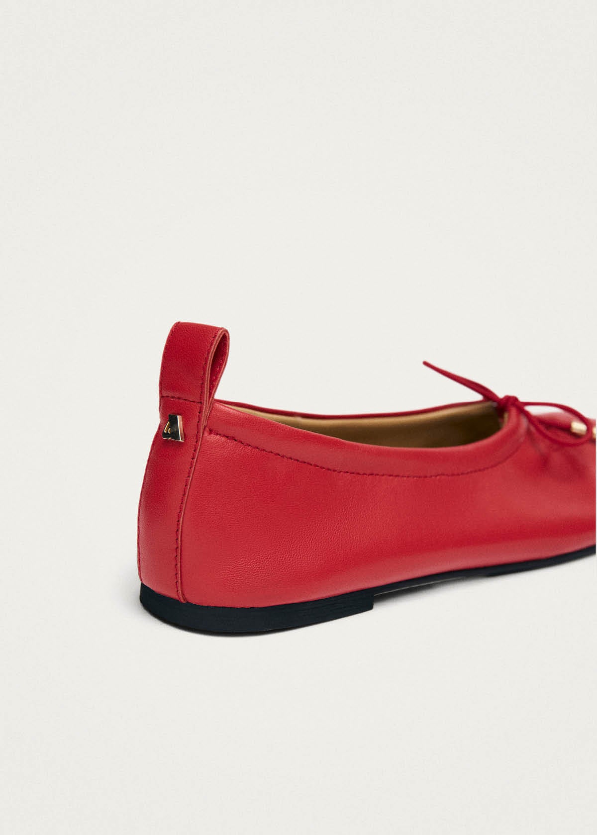 Rosalind Red Leather Ballet Flats
