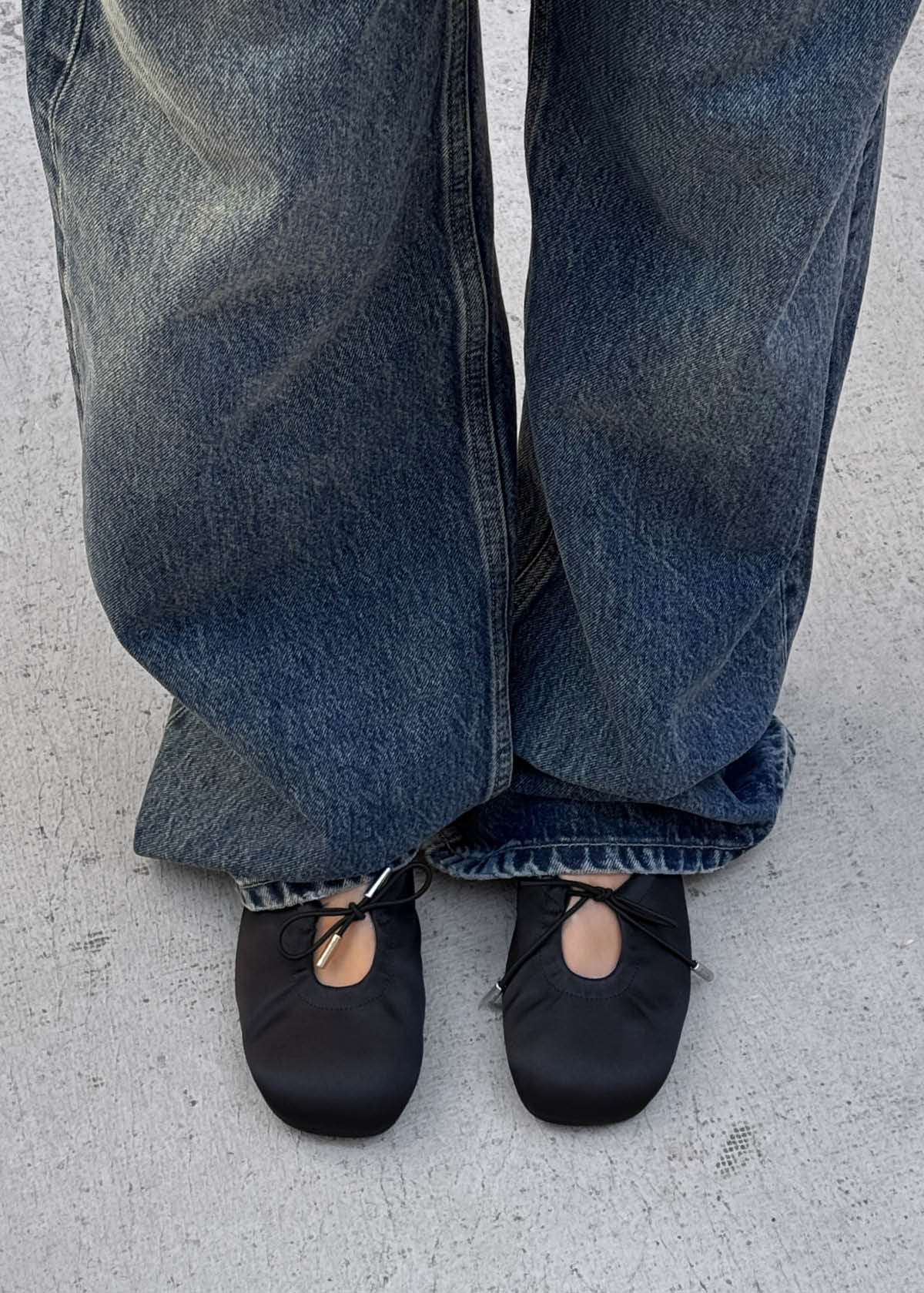 Rosalind Silky Black Ballet Flats