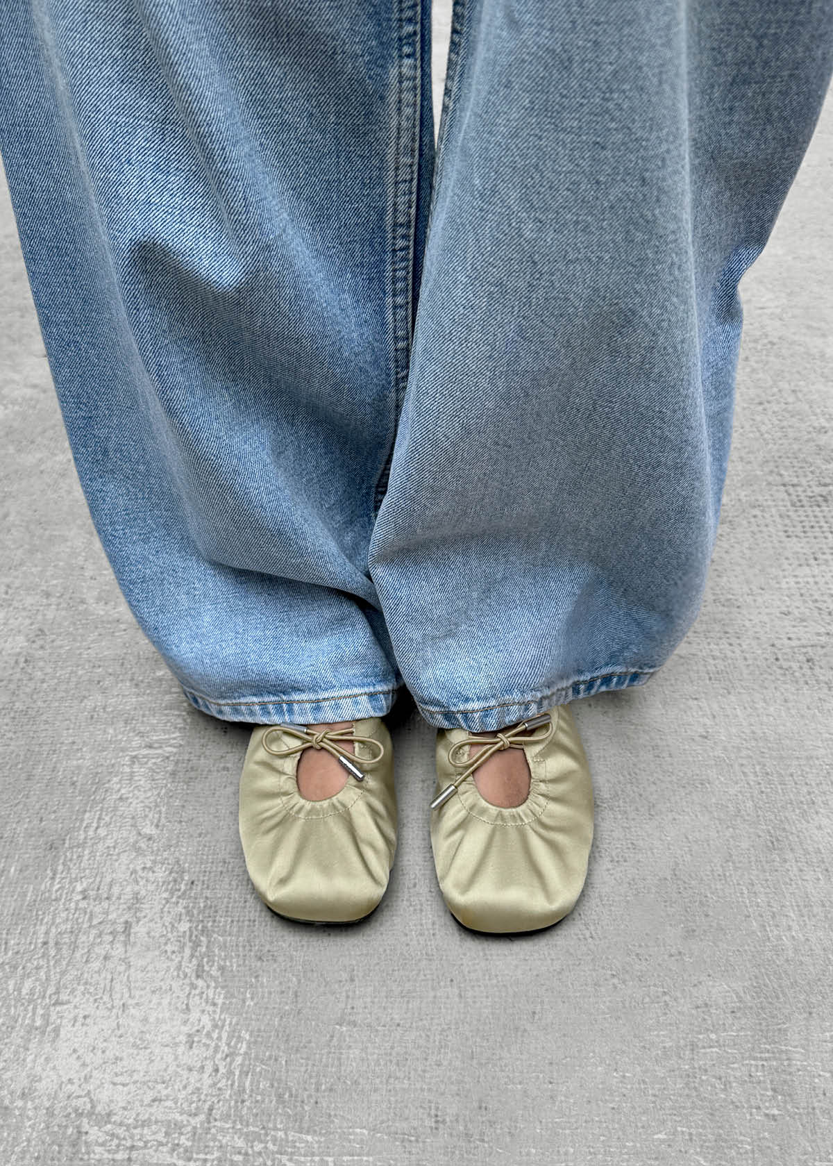 Rosalind Silky Green Ballet Flats