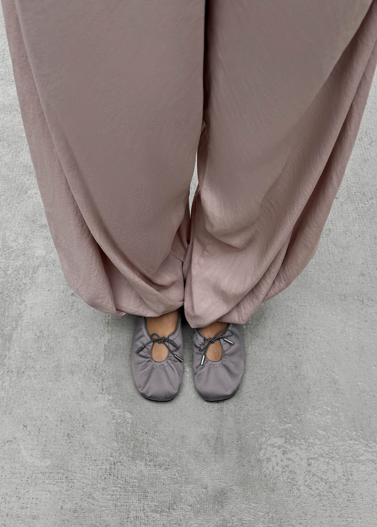 Rosalind Silky Grey Ballet Flats